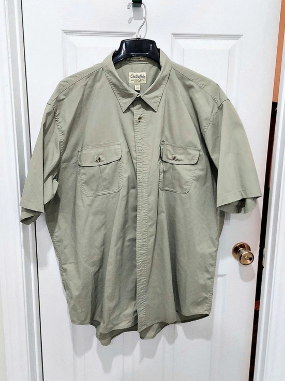 Cabela's Soft Canvas Trail Short Sleeve Shirt Khaki 2XL Tall
